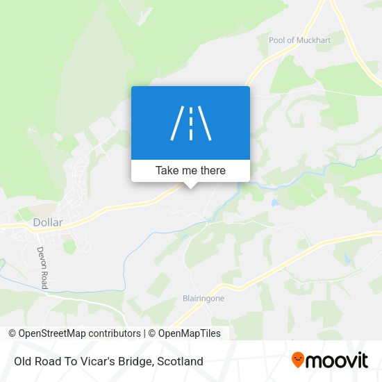 Old Road To Vicar's Bridge map