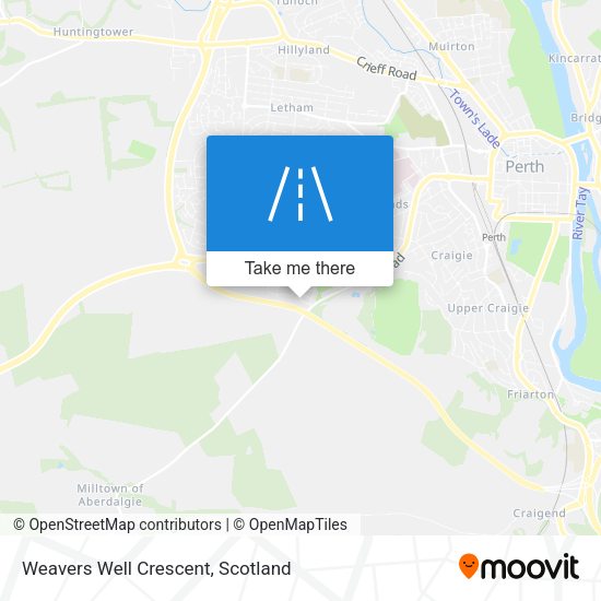 Weavers Well Crescent map