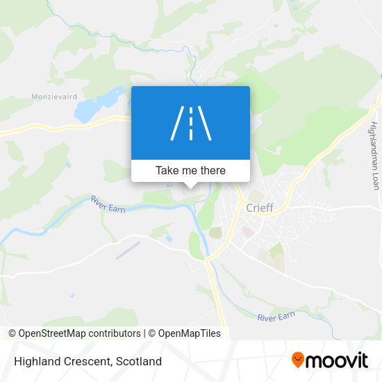 Highland Crescent map