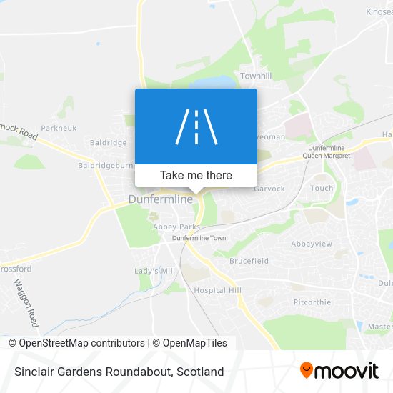Sinclair Gardens Roundabout map