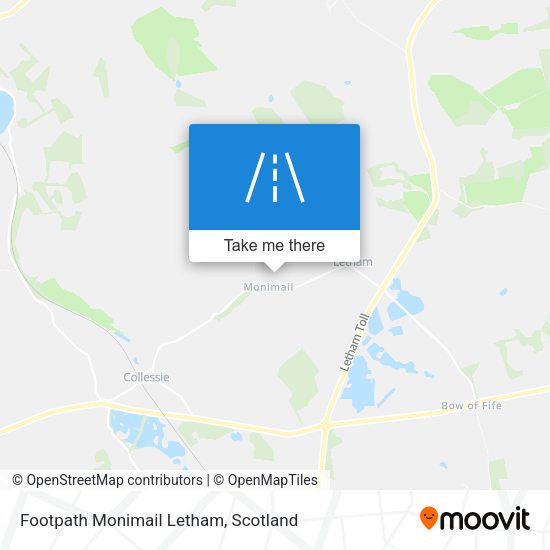 Footpath Monimail Letham map