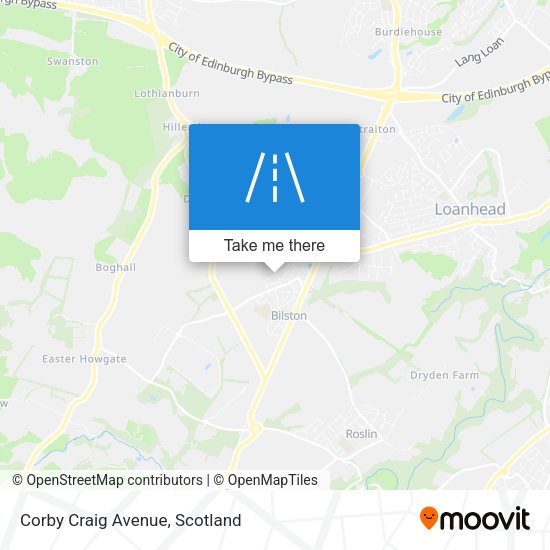 Corby Craig Avenue map