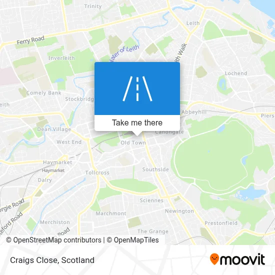 Craigs Close map