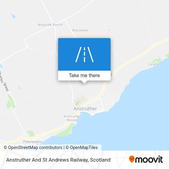 Anstruther And St Andrews Railway map