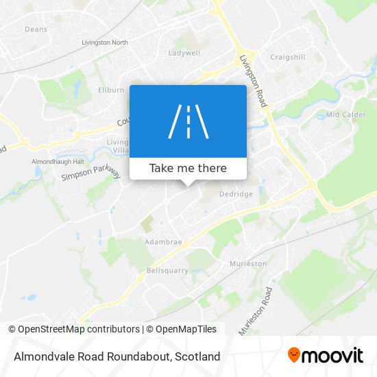 Almondvale Road Roundabout map
