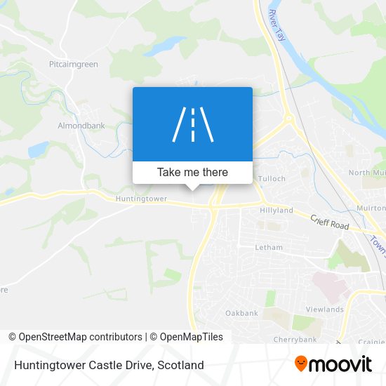 Huntingtower Castle Drive map
