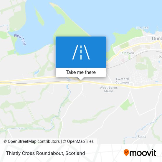Thistly Cross Roundabout map