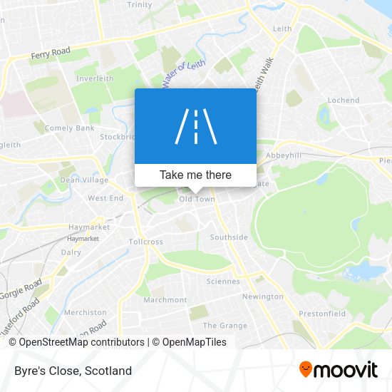 Byre's Close map
