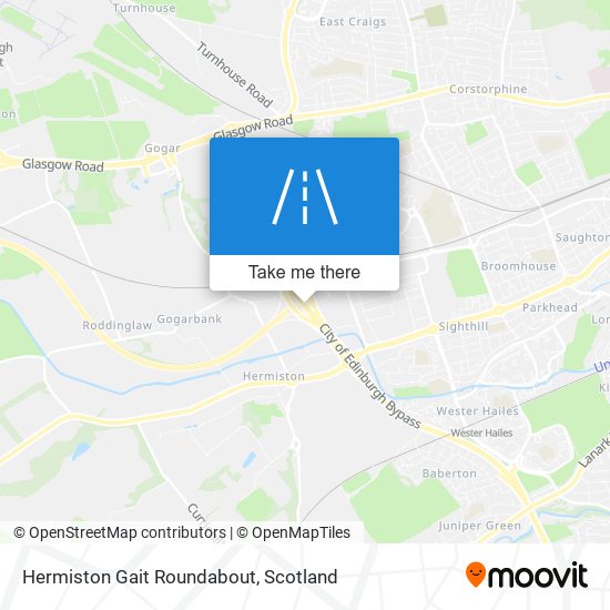 Hermiston Gait Roundabout map