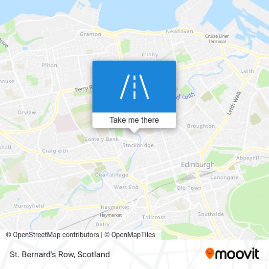 How to get to St. Bernard's Row, Edinburgh by Bus or Train?