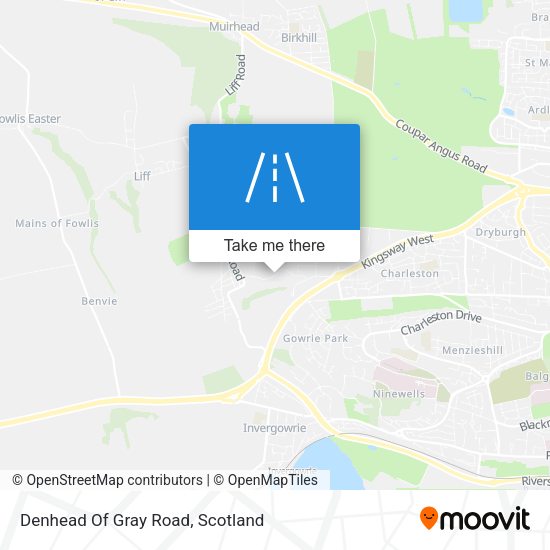 Denhead Of Gray Road map