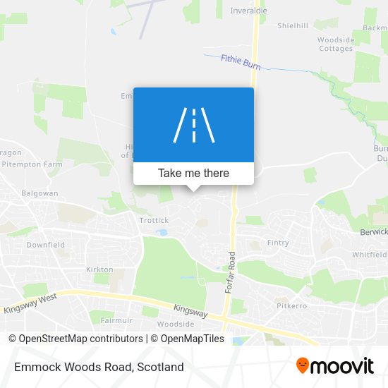 Emmock Woods Road map