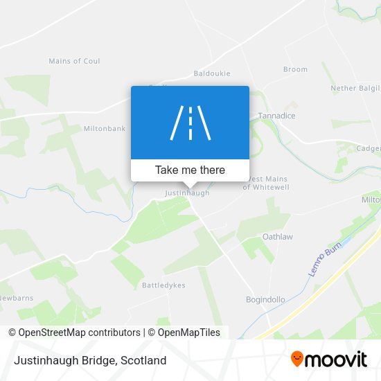 Justinhaugh Bridge map
