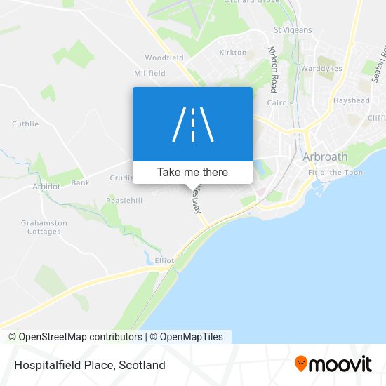 Hospitalfield Place map
