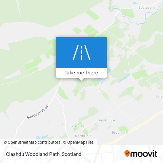 Clashdu Woodland Path map