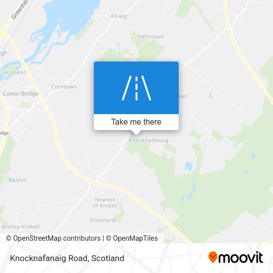 Knocknafanaig Road map