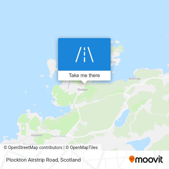 Plockton Airstrip Road map