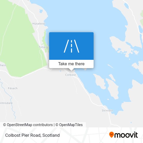 Colbost Pier Road map
