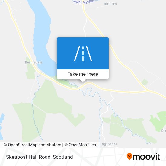 Skeabost Hall Road map