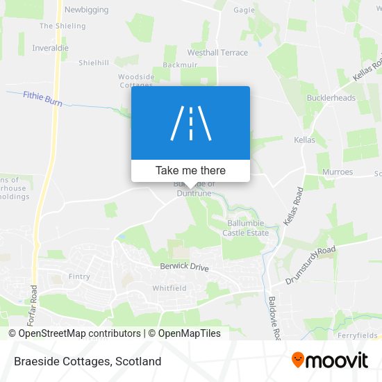 Braeside Cottages map