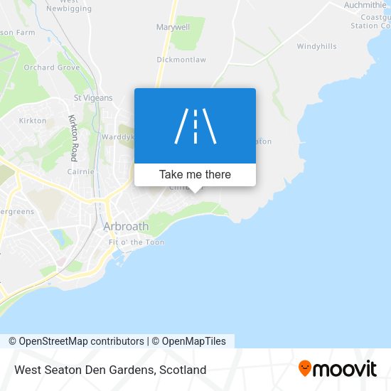 West Seaton Den Gardens map