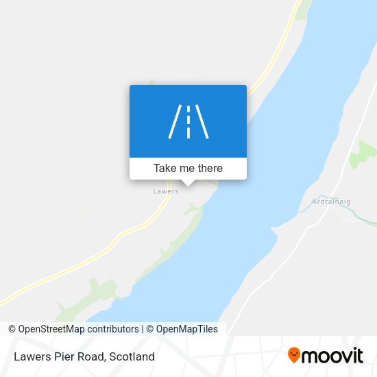 Lawers Pier Road map