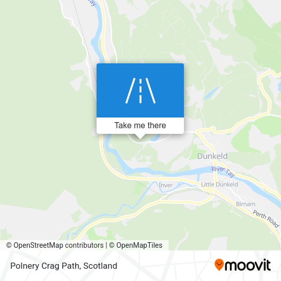 Polnery Crag Path map