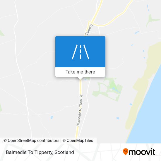 Balmedie To Tipperty map