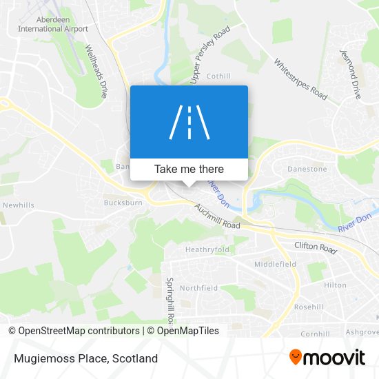 Mugiemoss Place map