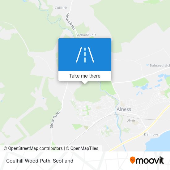 Coulhill Wood Path map