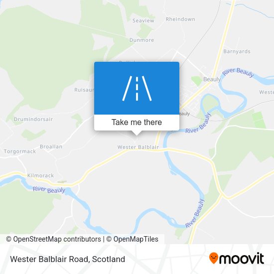 Wester Balblair Road map