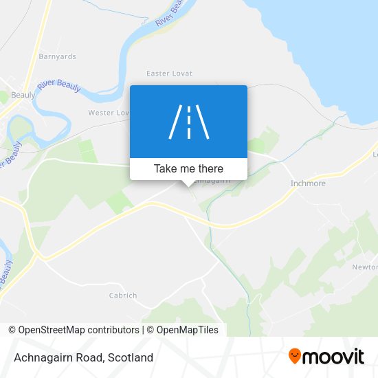 Achnagairn Road map