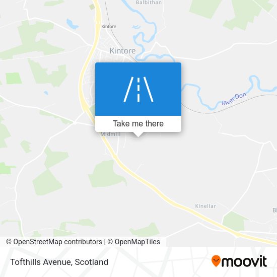 Tofthills Avenue map