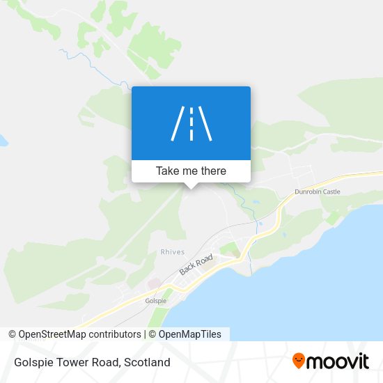 Golspie Tower Road map
