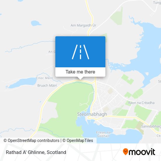 Rathad A' Ghlinne map