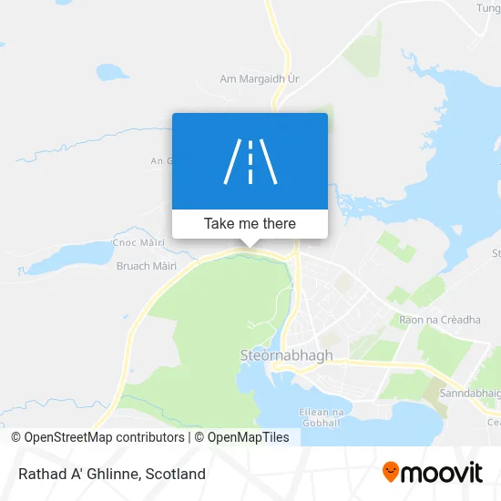 Rathad A' Ghlinne map