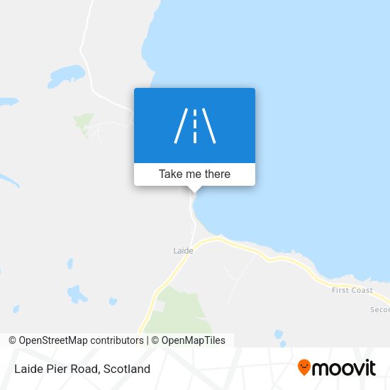 Laide Pier Road map