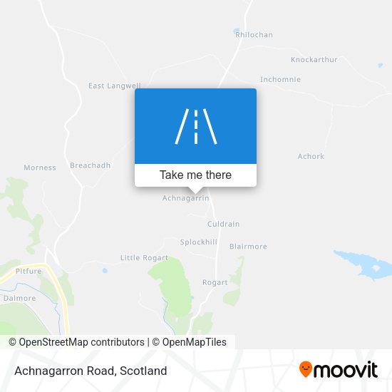 Achnagarron Road map