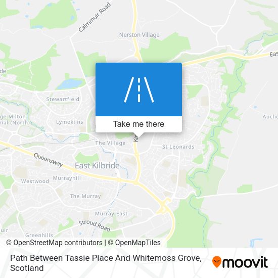 Path Between Tassie Place And Whitemoss Grove map