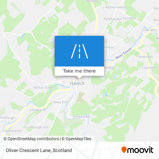Oliver Crescent Lane map