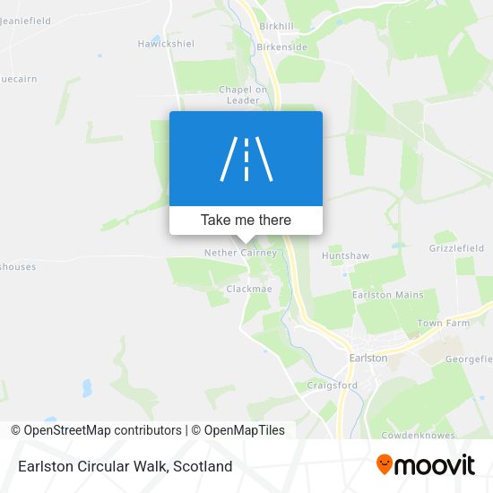 Earlston Circular Walk map