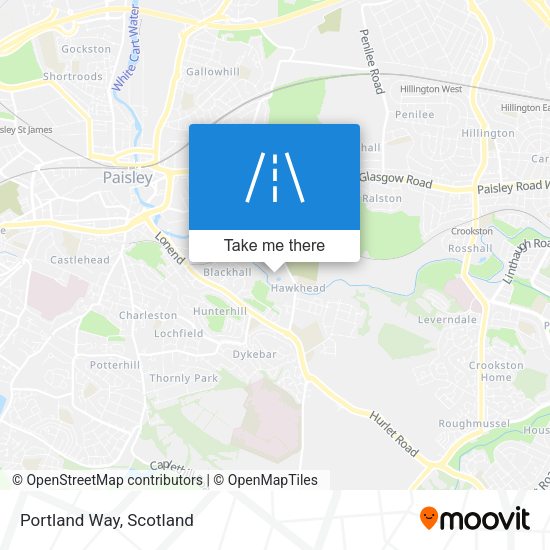 Portland Way map