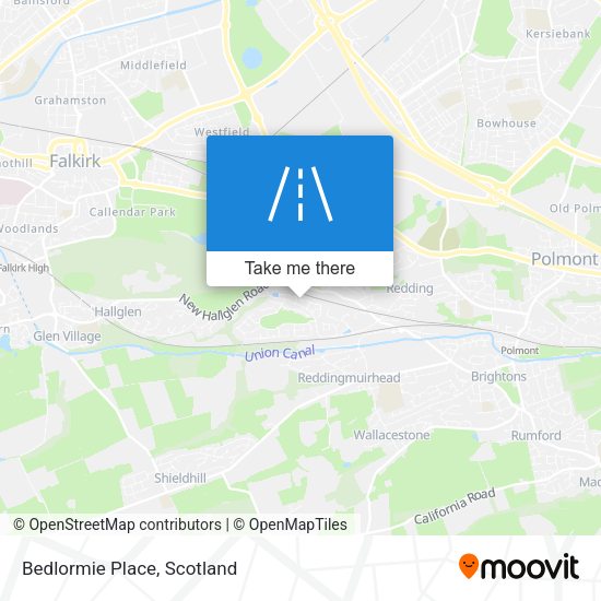 Bedlormie Place map