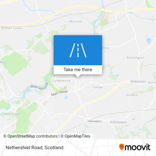 Nethershiel Road map