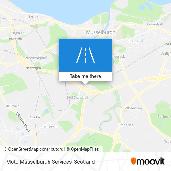 Moto Musselburgh Services map