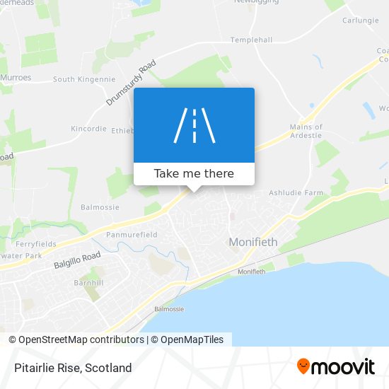 Pitairlie Rise map