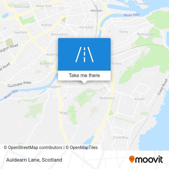 Auldearn Lane map