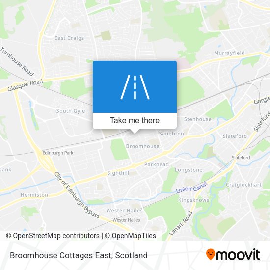 Broomhouse Cottages East map