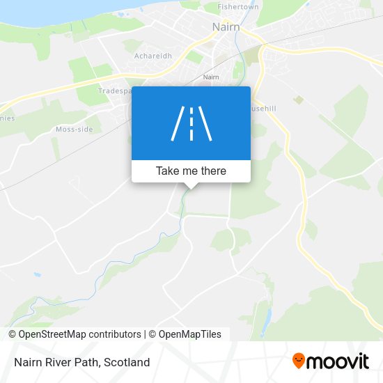 Nairn River Path map
