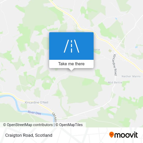 Craigton Road map